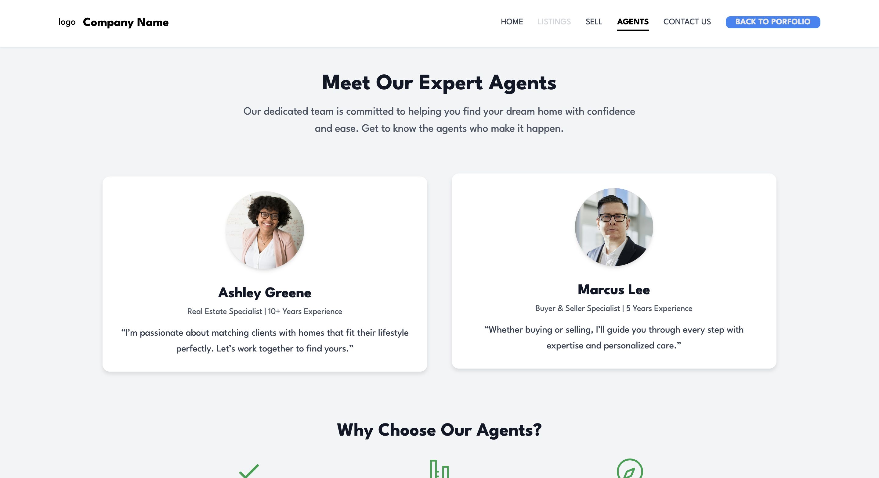 Agents Page